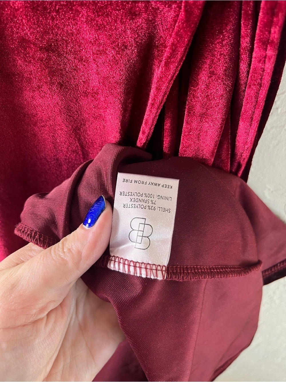 Baltic Born Sofia Velvet Wrap Maxi Dress in Mulberry Burgundy - Picture 16 of 16